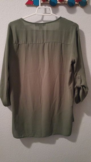 Blusa verde manga 3/4 Primark