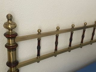 Cabecero de latón y madera 150x110