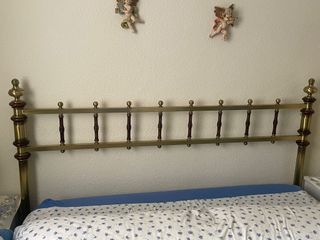 Cabecero de latón y madera 150x110