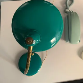 Flexo Vintage Metálico Verde y Dorado