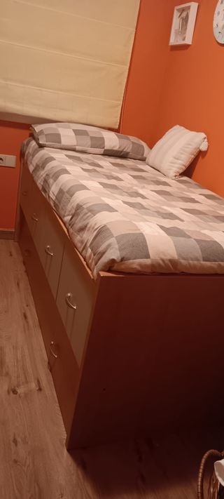 Cama nido 90cm con 4 cajones y somier