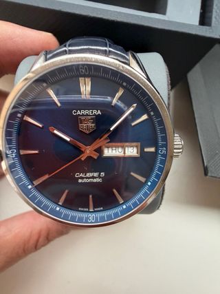 TAG Heuer Carrera Calibre 5 Azul/Plata