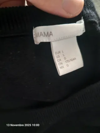 Maglioncino donna nero con maniche a trama