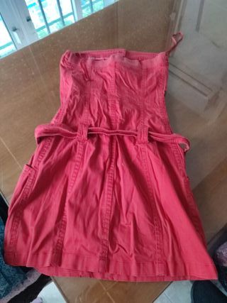 Vestido Mango Rojo Sin Mangas