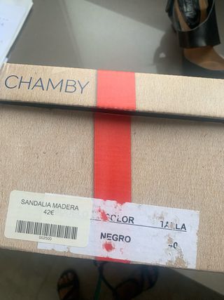 Sandalias Chamby Talla 40 Negras