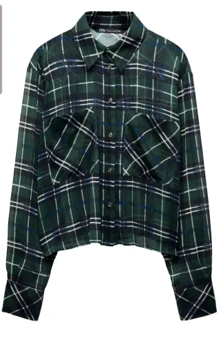 Camisa cuadros Zara mujer