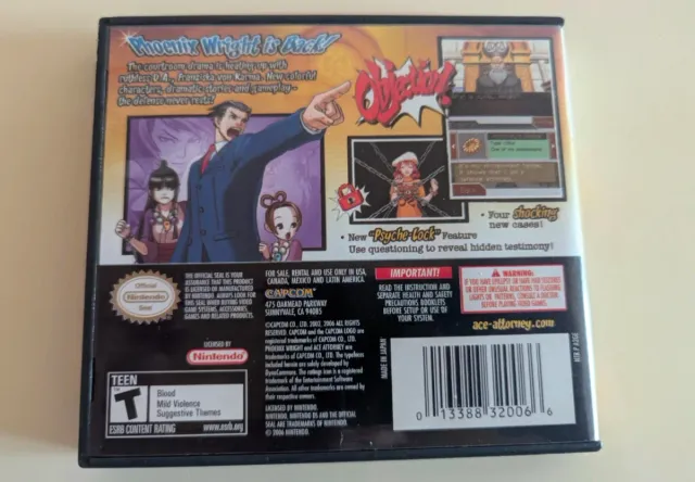 Ace Attorney Justice For All DS