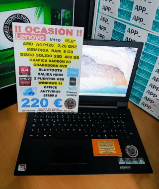 Portátil Lenovo V110 15,6 SSD 480GB