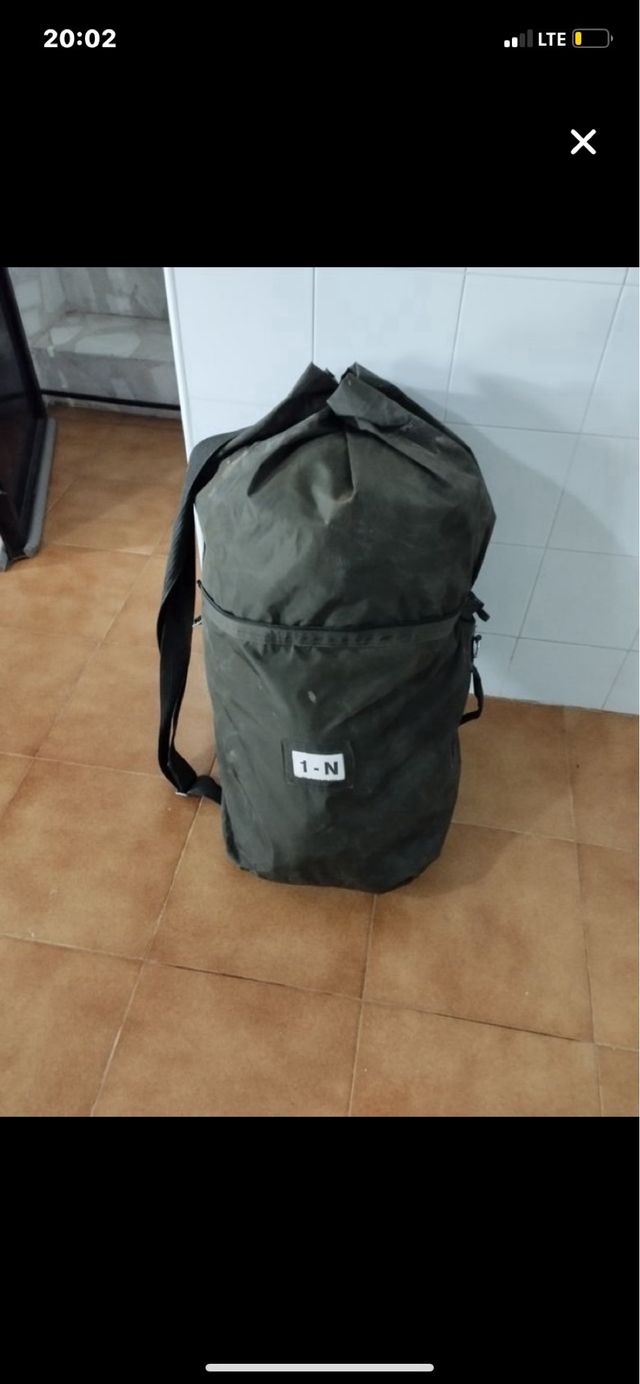 Caja de madera para altavoces de audio+petate mili