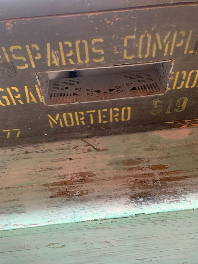 Caja de madera para altavoces de audio+petate mili