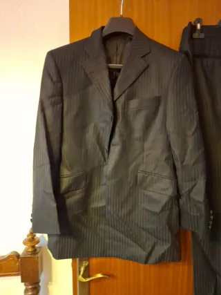 Traje de chaqueta y pantalón rayas