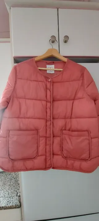 Chaquetón acolchado rosa