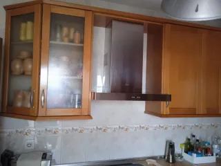 Muebles de cocina y microondas horno