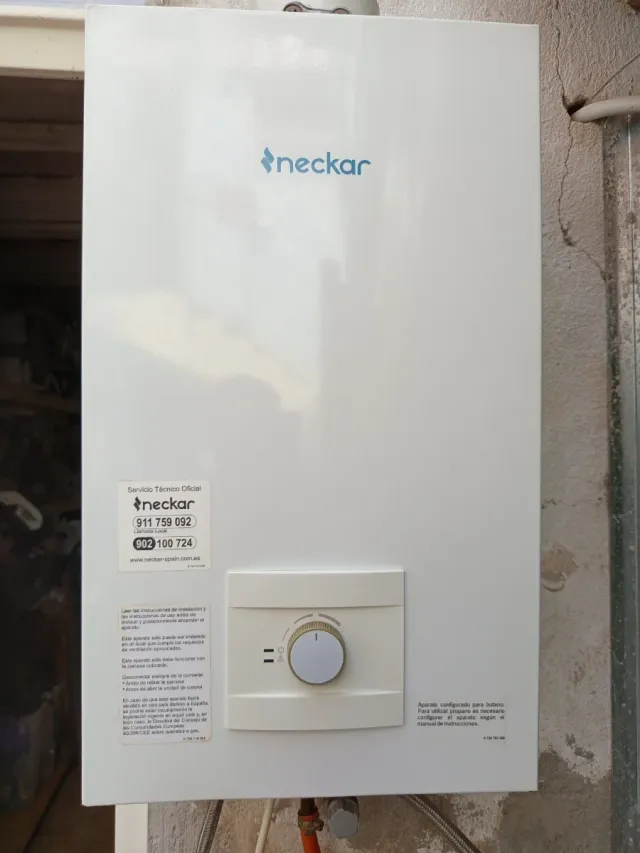 Calentador gas butano  Neckar blanco