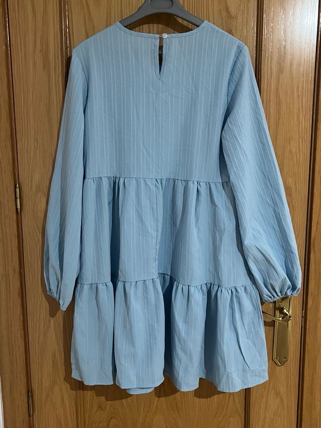Vestido azul manga larga S