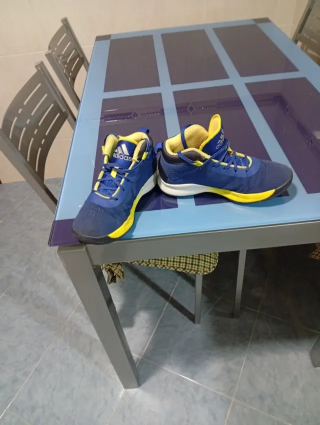 Playeros Adidas Azul y Amarillo