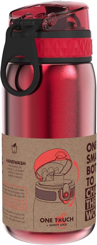 Ion8 Botella Agua Inox 400ml Roja - NUEVO