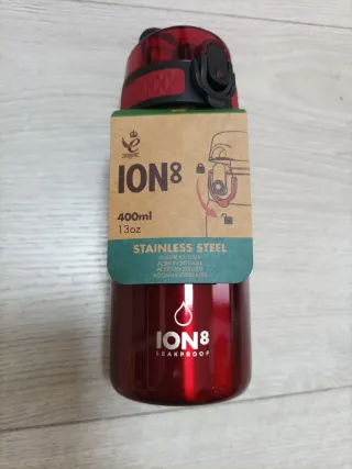 Ion8 Botella Agua Inox 400ml Roja - NUEVO