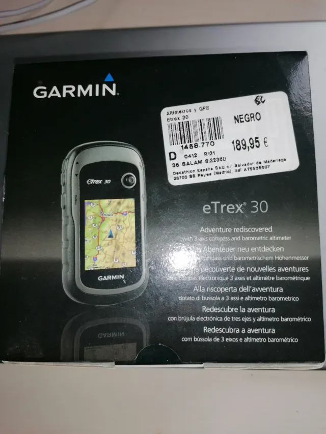 Garmin eTrex 30 GPS Altimetro Barometrico