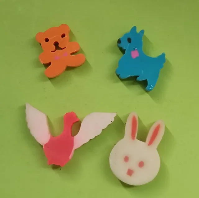 Gommine vintage animali assortiti