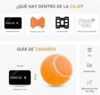 Pawfit 3 Rastreador GPS y actividad para perros