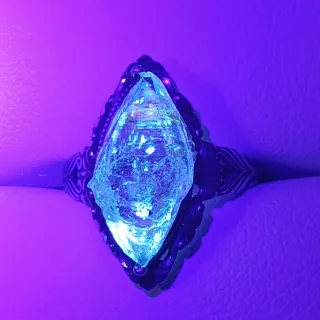 Anillo Plata Diamantes Herkimer Natural