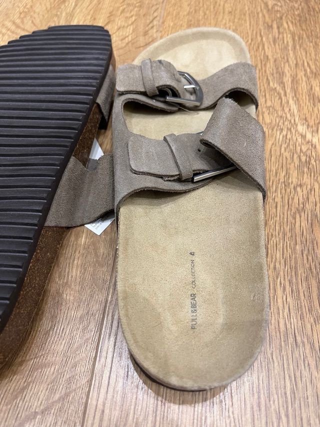 Sandalias Pull&Bear Birkenstock Beige/Gris