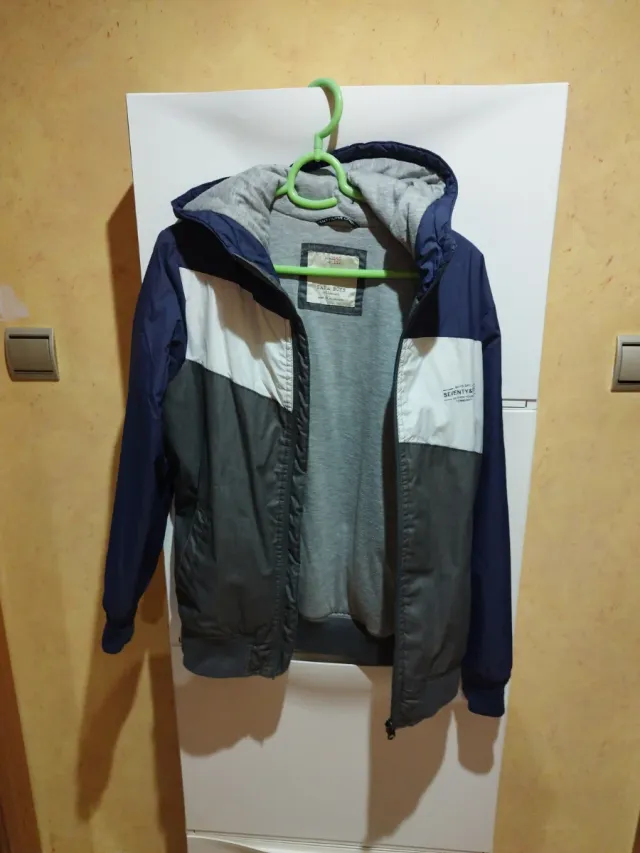 Chaqueta niño Zara azul y gris