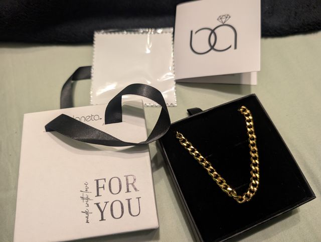 Collar Cubano Unisex Corte Diamantado 60cm Oro