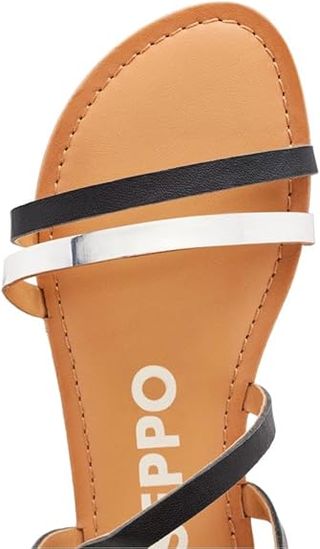 Sandalias GIOSEPPO Piel Tiras Negras/Blancas T.39