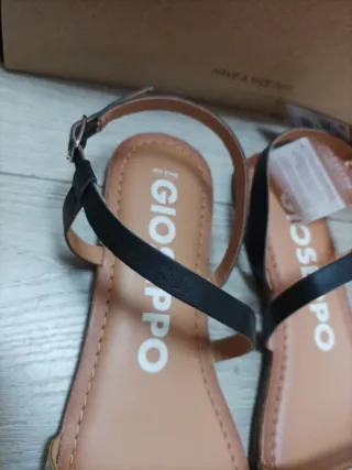 Sandalias GIOSEPPO Piel Tiras Negras/Blancas T.39