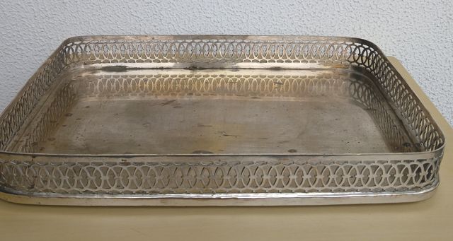 Bandeja Antiga Metal 37cm/24cm