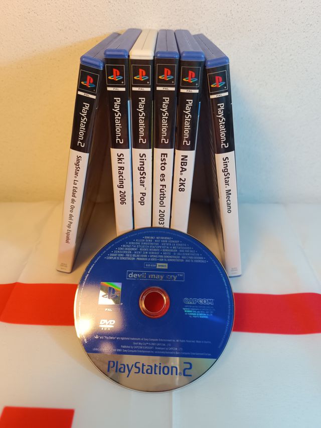 Consola PS2 Fat Preta + 6 Jogos e Acessórios