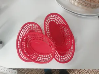 Cestas de plástico para comida/cubiertos