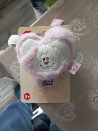 Cuore peluche Trudi rosa con sonaglio