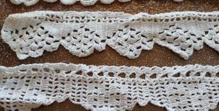 Strisce di pizzo fatte a mano