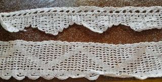 Strisce di pizzo fatte a mano