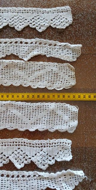 Strisce di pizzo fatte a mano