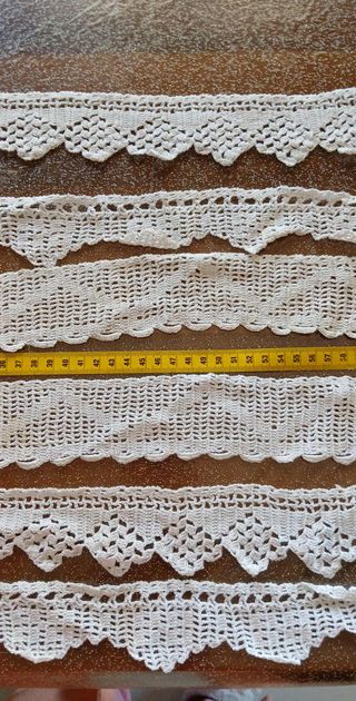 Strisce di pizzo fatte a mano