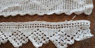 Strisce di pizzo fatte a mano