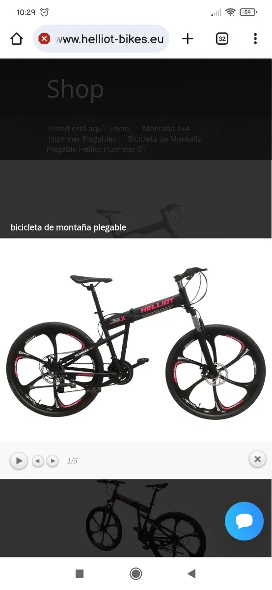Bicicleta Montaña Plegable Helliot Hummer