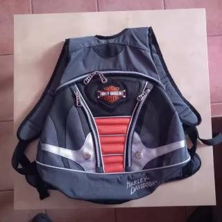 Mochila Harley Davidson Negra y Gris