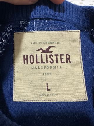 Jersey Hollister cuello pico azul marino Talla L