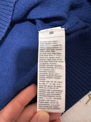 Jersey Hollister cuello pico azul marino Talla L