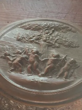 Portagioie antico ottone dorato