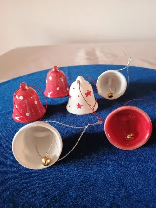 Campanelle natalizie in ceramica