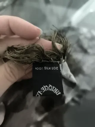 Mantón Loewe  gris y verde y lila