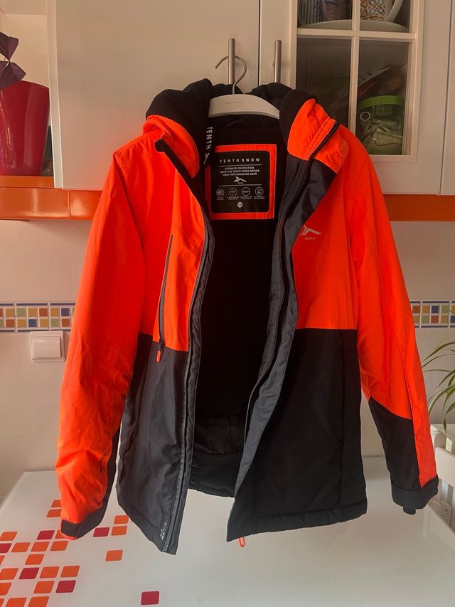 Cazadora de nieve T.14 años Naranja/Negra