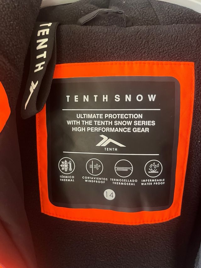 Cazadora de nieve T.14 años Naranja/Negra