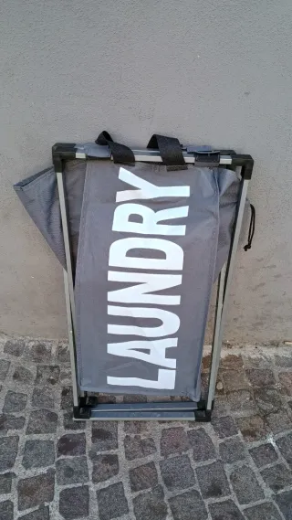 Cesto Lavanderia Pieghevole Grigio